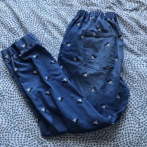 Mickey Printed Jean Joggers